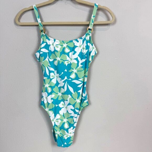 Jantzen Floral One Piece Bathing Suit Swimwear 8 - Picture 1 of 6